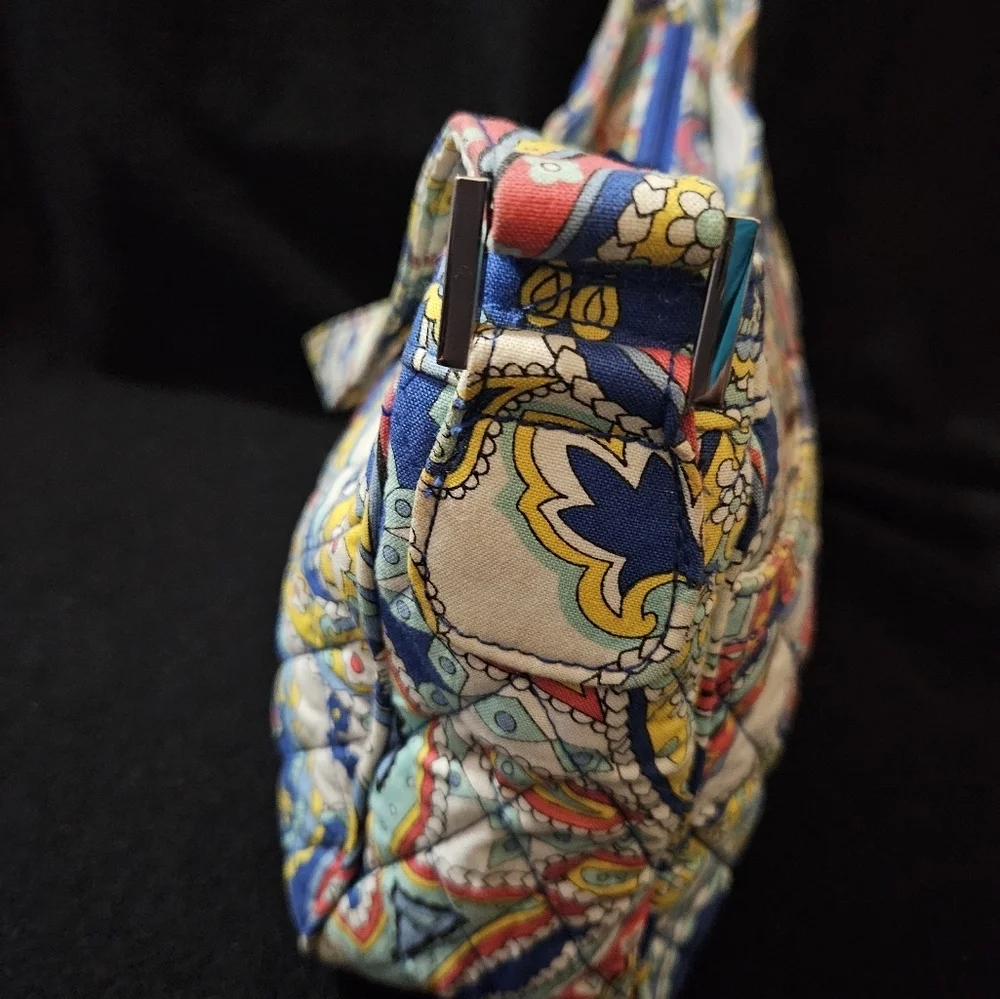 Vera Bradley Casdidy in Marina Paisley- Quilted Multi-color Fabric Shoulder Bag